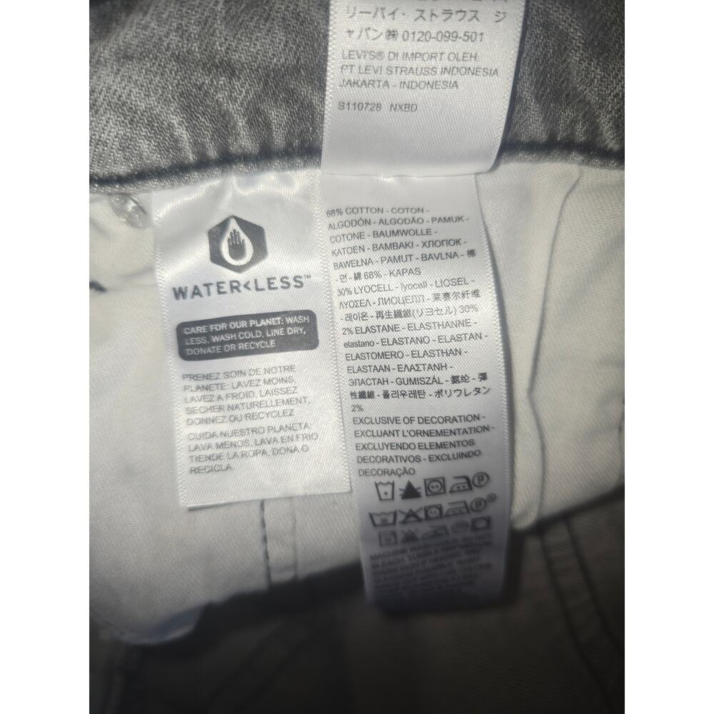 Levi's 514 jeans mens size 32x32 gray denim cowboy straight leg 7208 USED - Picture 8 of 9